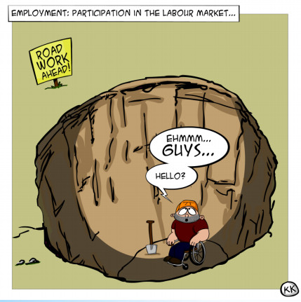 Cartoon over employment