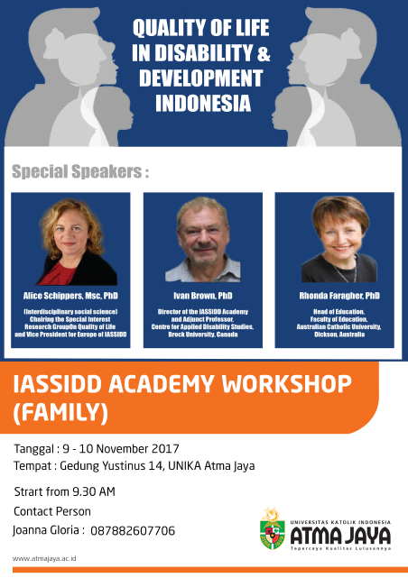 Poster IASSIDD workshop Jakarta 9-10 november 2017